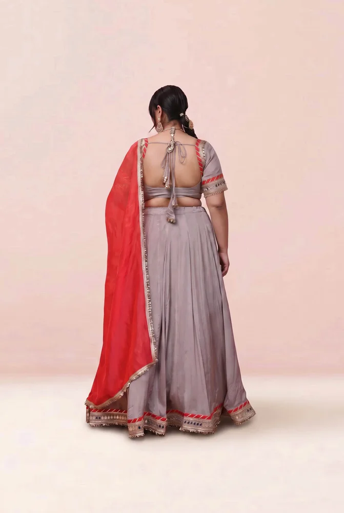 Surbhi Aaina Chinon Lehanga Set 5