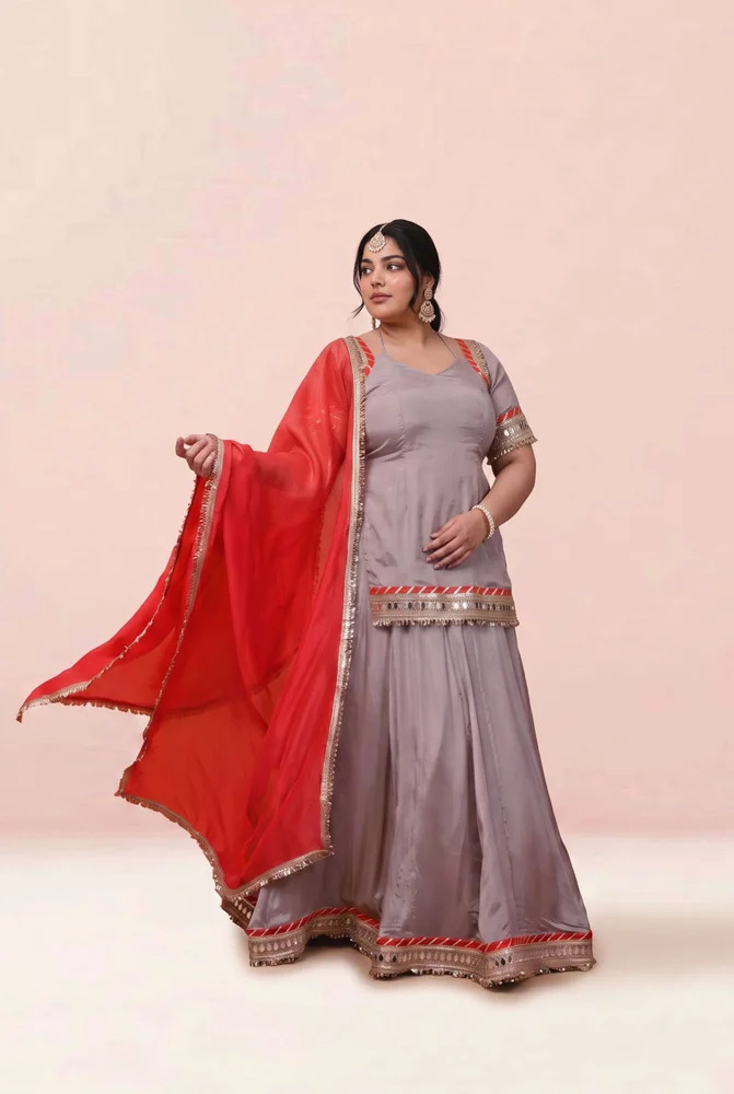 Surbhi Aaina Chinon Lehanga Set 4
