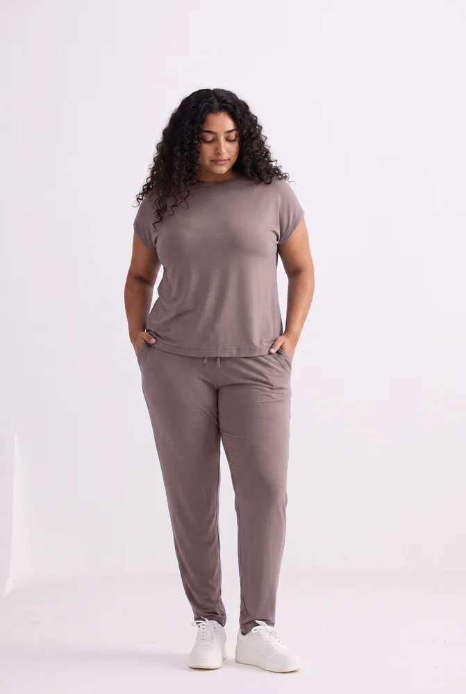Relaxed Tee Set in Dusty Rose 2