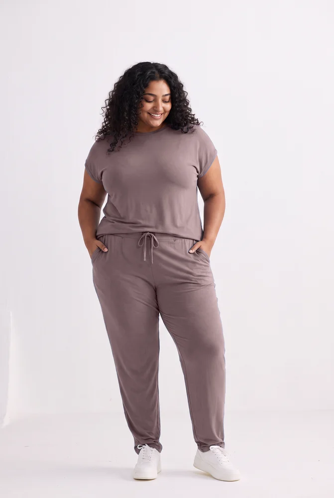 Relaxed Tee Set in Dusty Rose