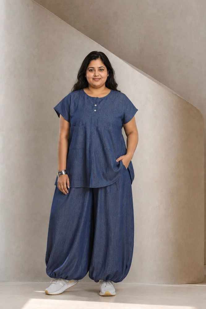 NIA DENIM TOP & VEDA DENIM PANT