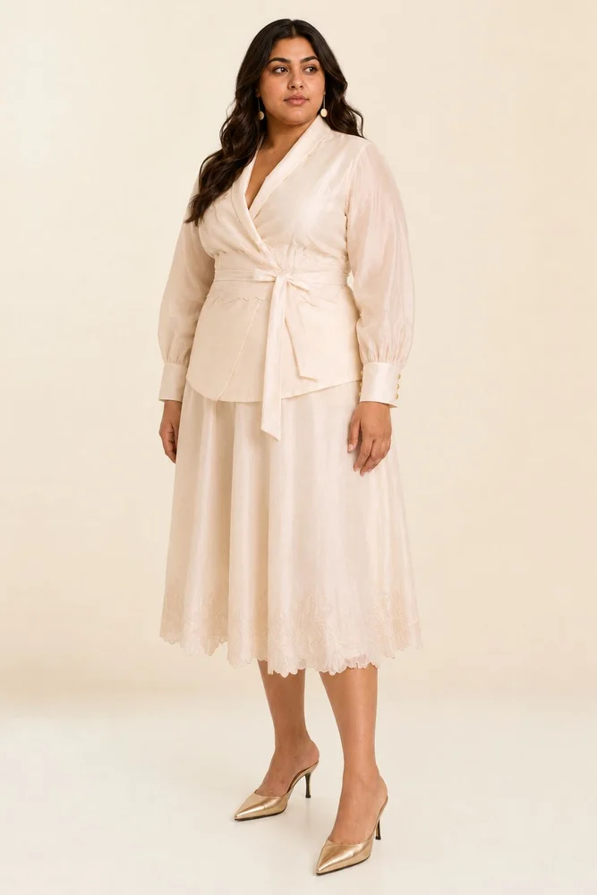 Murphy - Broach Wrap Top & Duchess Skirt 8