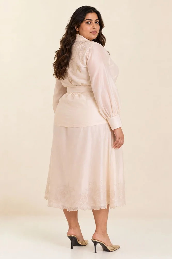 Murphy - Broach Wrap Top & Duchess Skirt 2