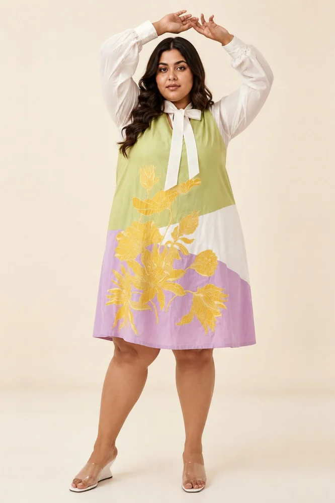 Multi Melody - Neck Tie Shirt + Short Dress 5