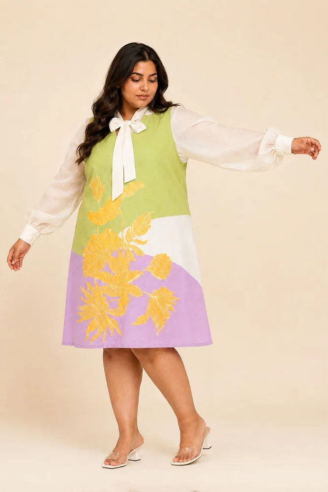 Multi Melody - Neck Tie Shirt + Short Dress 6