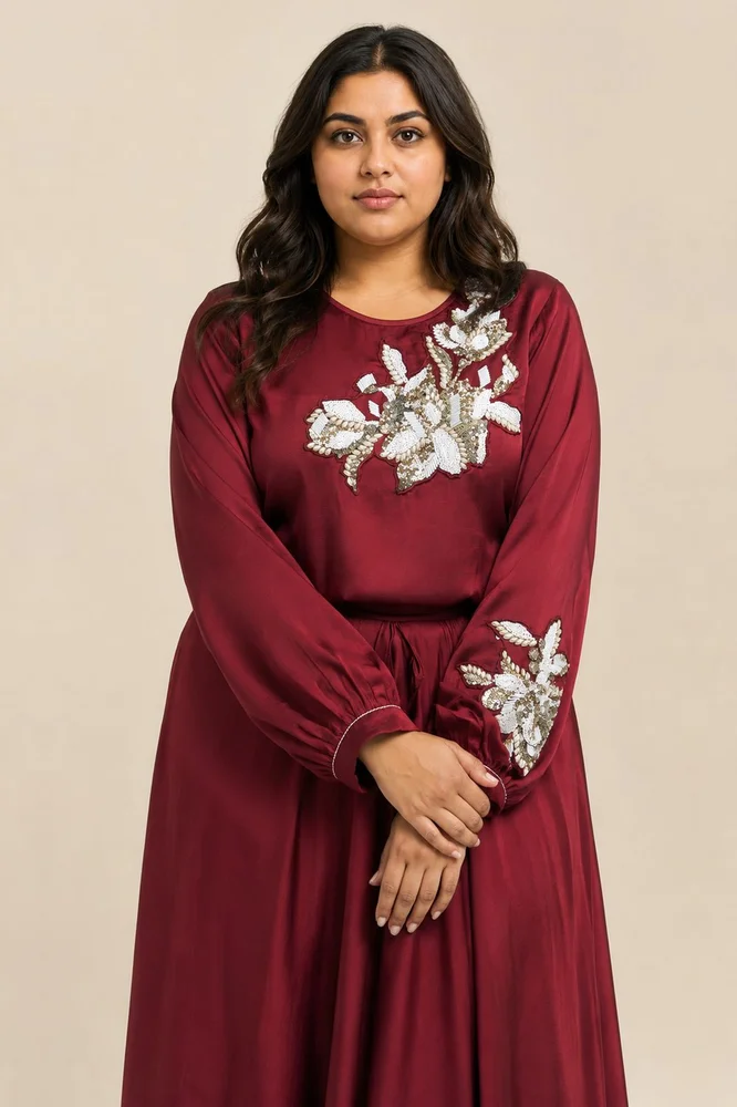 Cathy - One Piece Blouson Drape Skirt 3