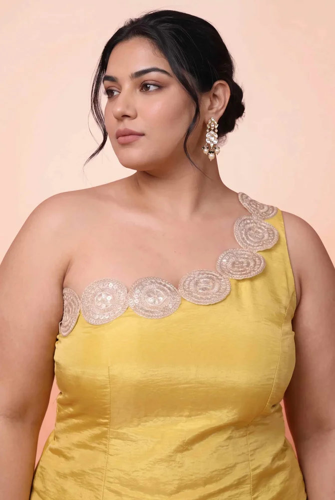 Saba Cosmo One Shoulder Sharara Set 5