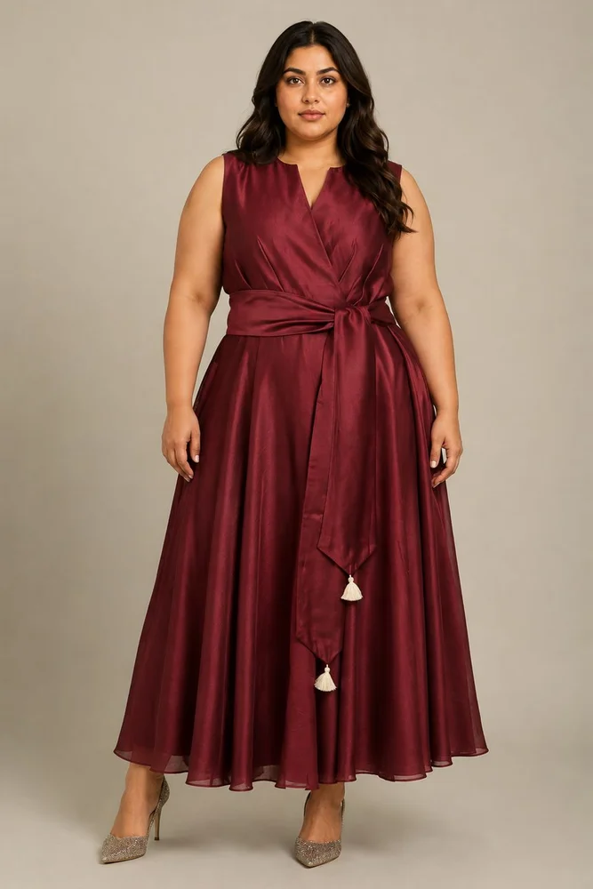 Huda - The Venetian Long Dress with Belt