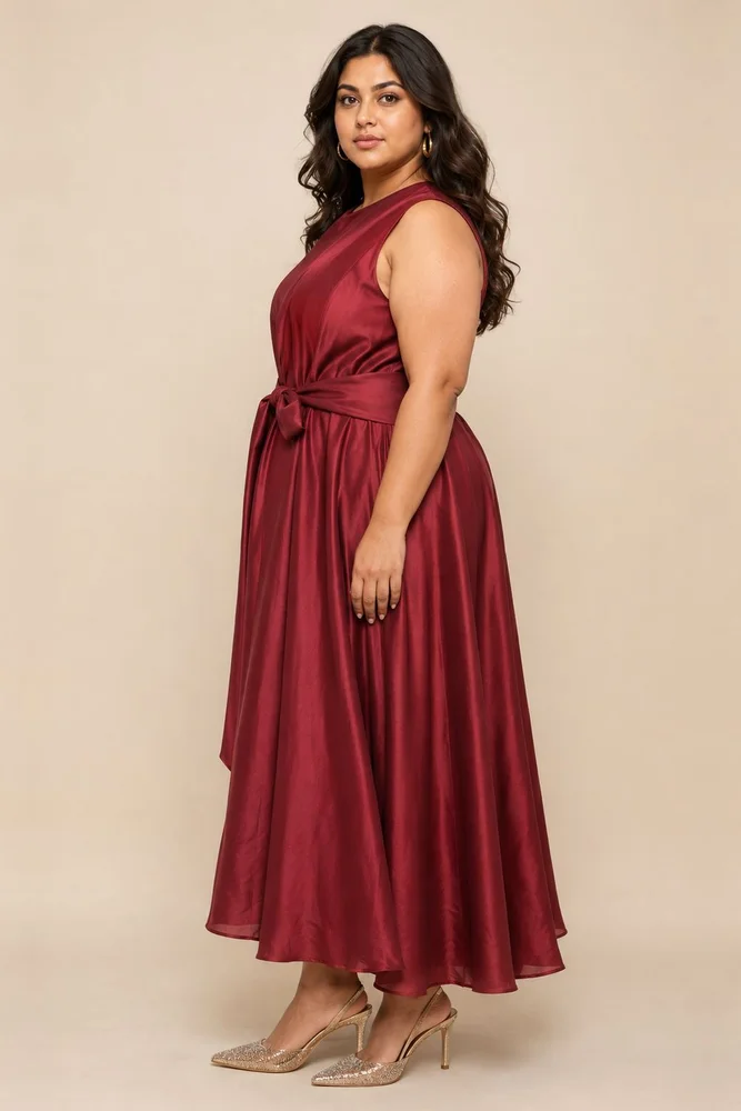 Huda - The Venetian Long Dress with Belt 3