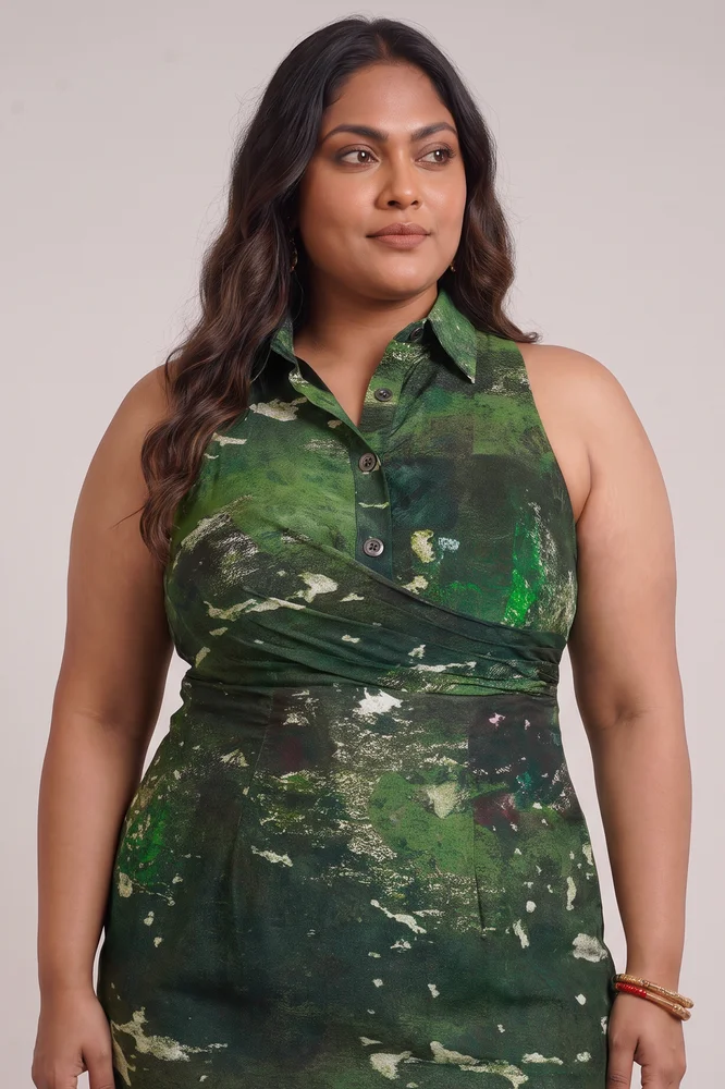 Sage Shirt Dress 3