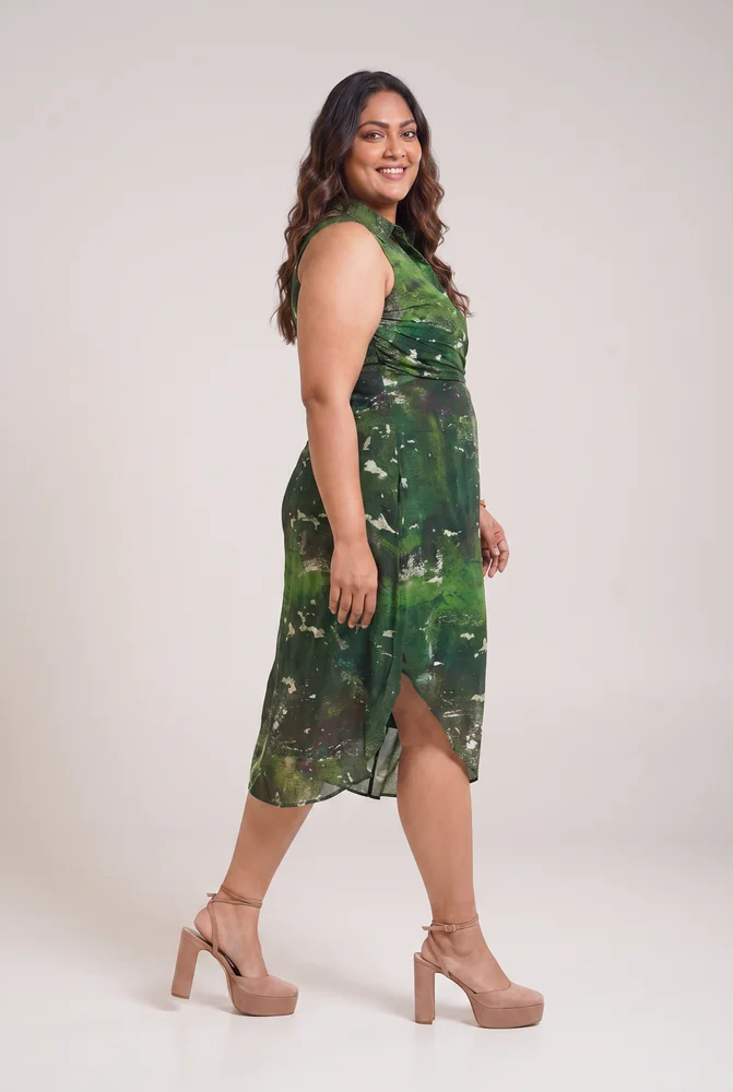 Sage Shirt Dress 6