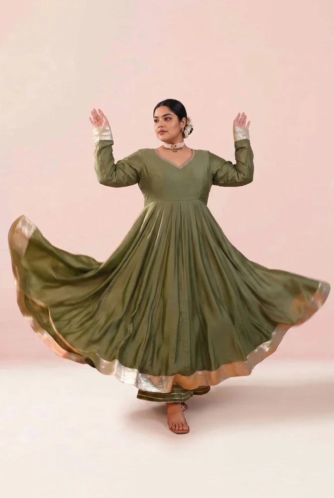 Prisha chanderi anarkali set 3