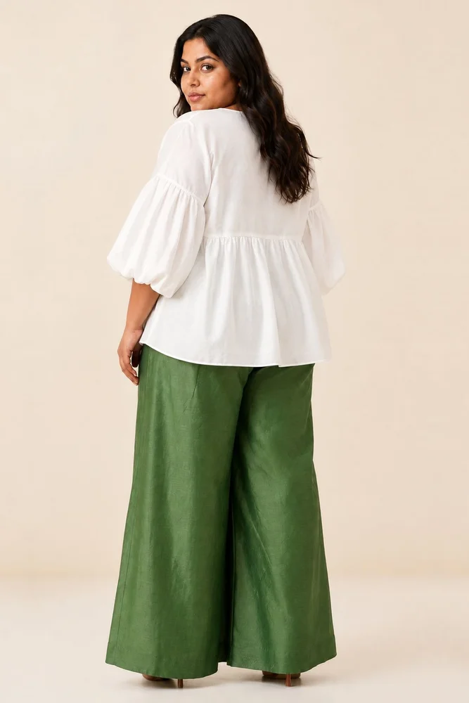 Ivory Toni - Multi Knot Peplum Top with Slip 2
