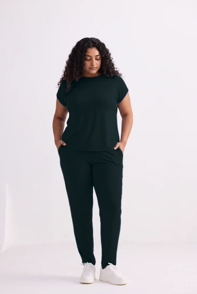 Wide Leg Pant in Teal