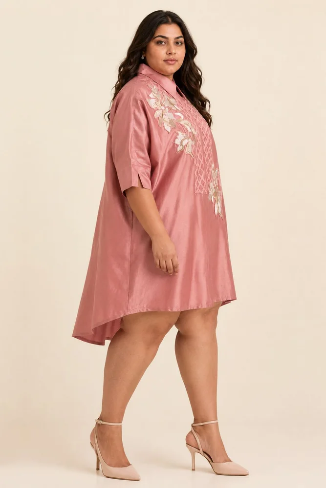Old Rose Mimi - Framed Shirt Dress 6