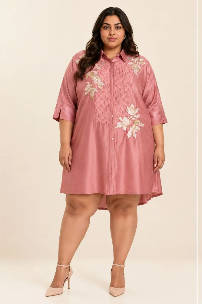 Old Rose Mimi - Framed Shirt Dress 5