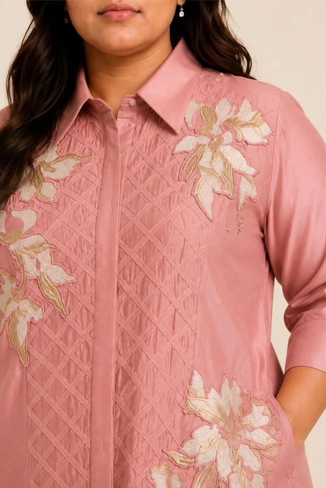 Old Rose Mimi - Framed Shirt Dress 3