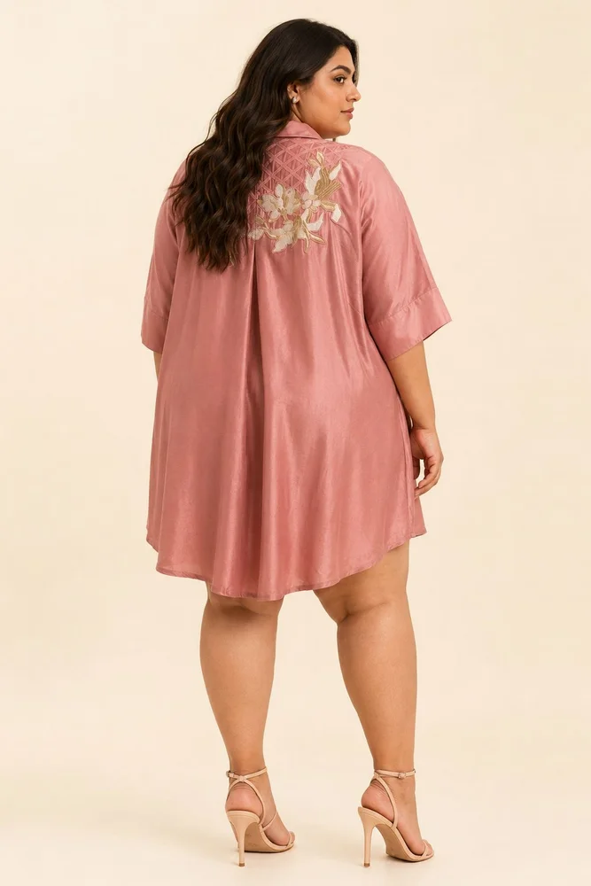 Old Rose Mimi - Framed Shirt Dress 2
