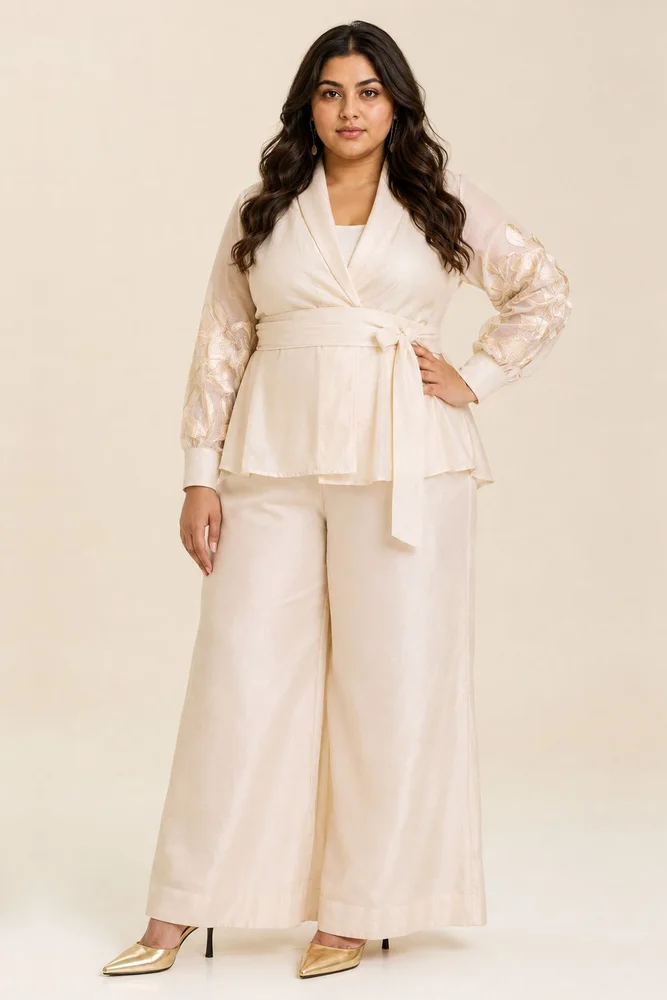 Reva - Blazer Wrap Top & Wide-Leg Pant 6