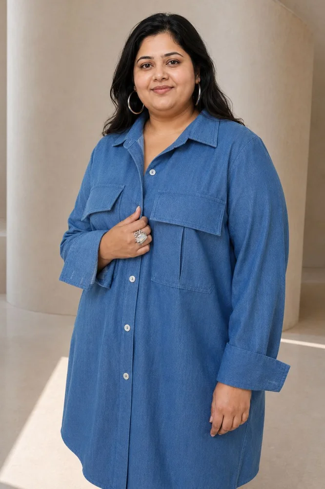 HAILEY Medium Blue Denim Co-Ord Set 4
