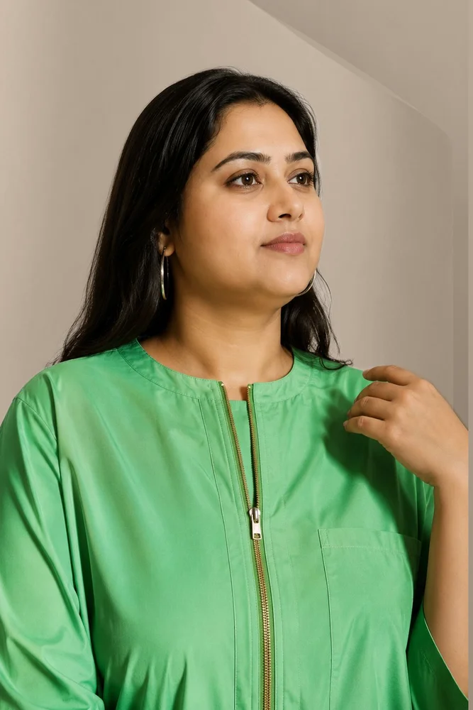 MONACO Apple Green Shirt Dress 3