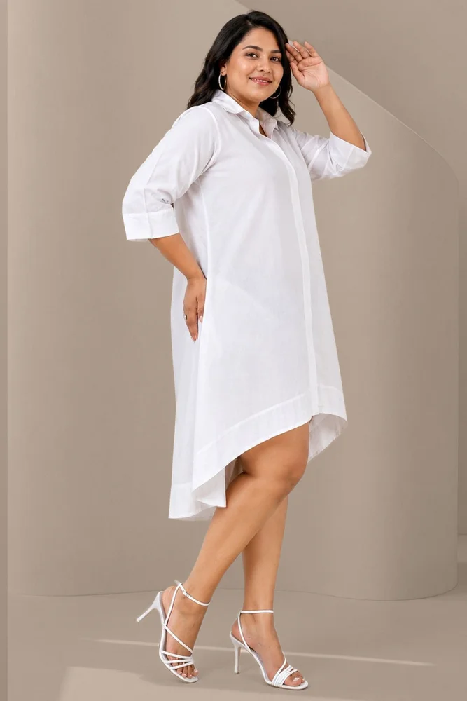 MELODY White Shirt Dress 2