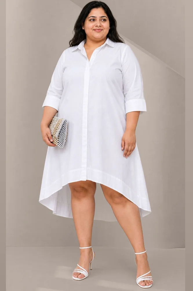 MELODY White Shirt Dress 5