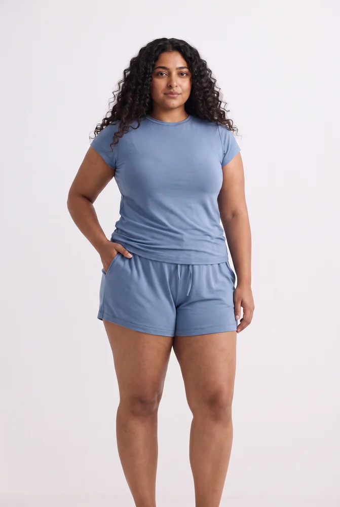 Essential Short Sleeve Tee in Blue 3