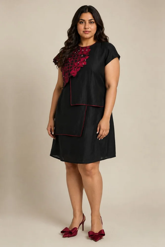 Monica - Shoulder Bib Ladder Dress 6