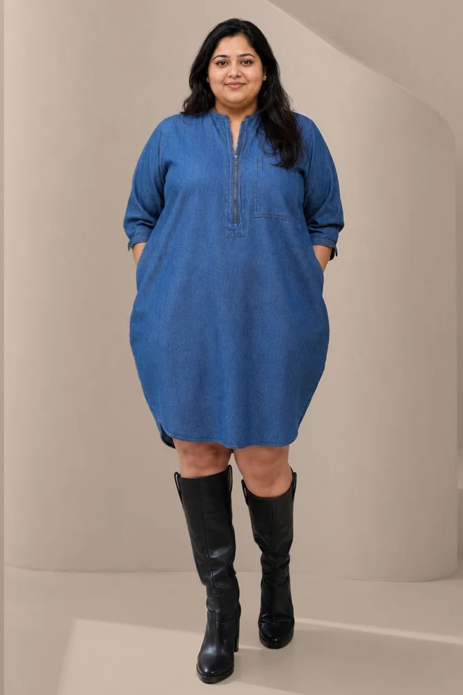 MONACO Dark Denim Dress