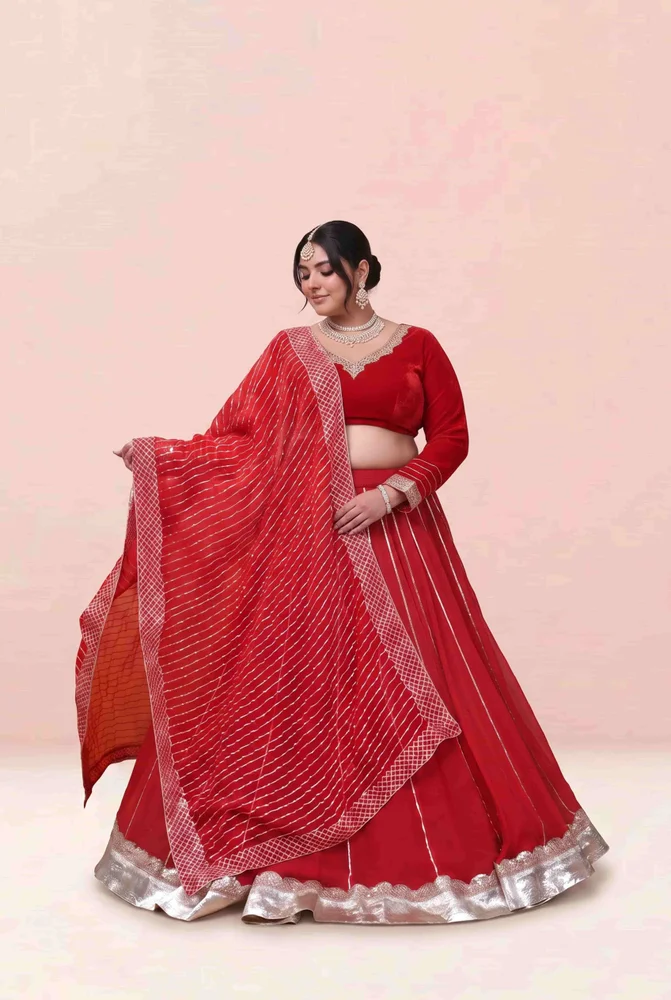 Sukhmani Red Georgette Lehanga Set 2