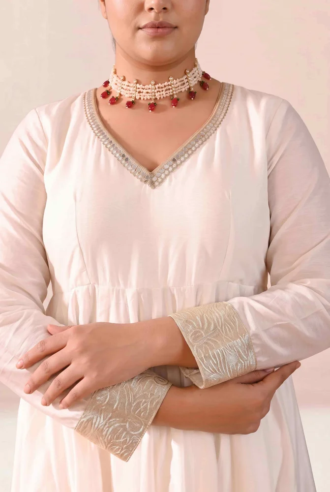 Warisha chanderi anarkali set 4