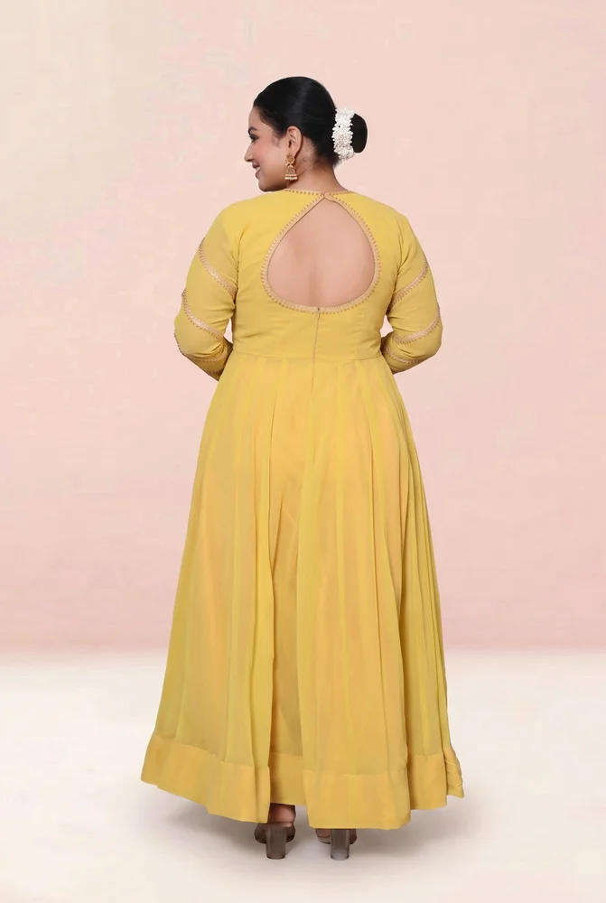 Viti yellow anarkali set 5
