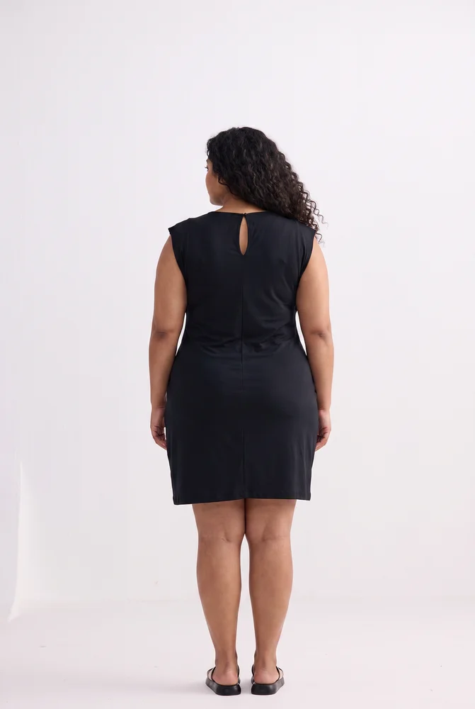 Muscle Tee Short Dress in Black 4