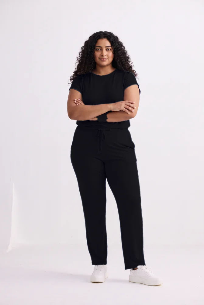 Relaxed Tee Set in Black 4