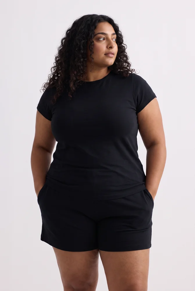 Essential Short Sleeve Tee Set in Black 8