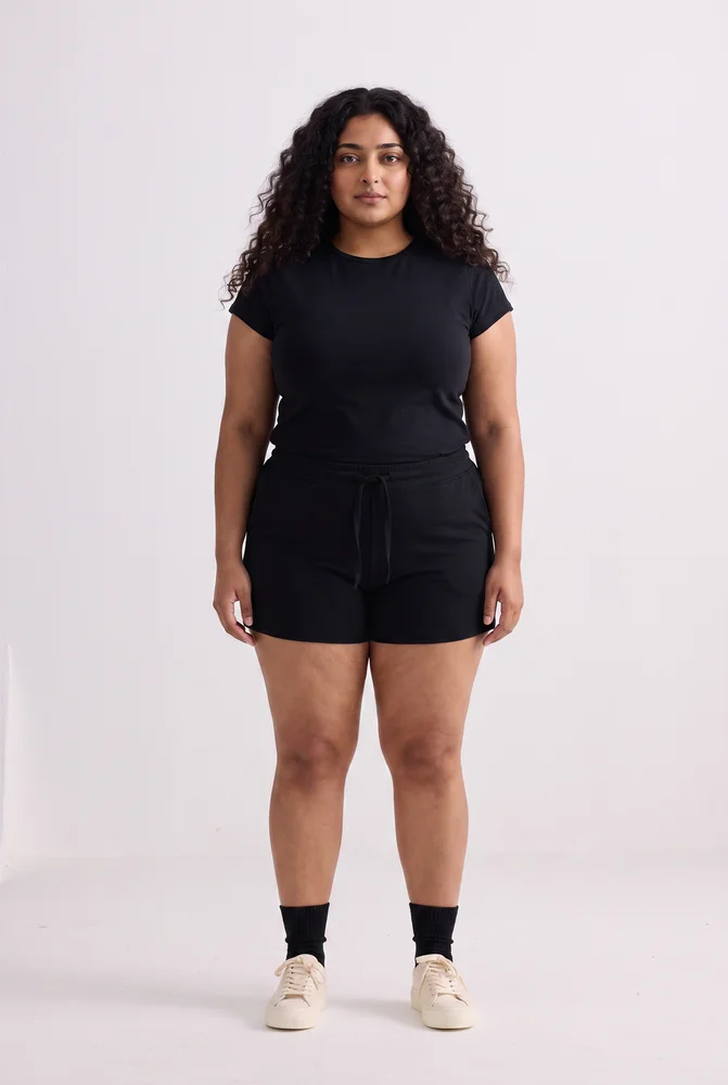 Essential Short Sleeve Tee Set in Black 3