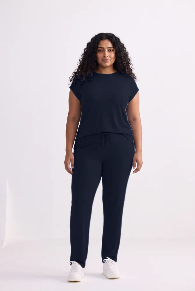 Relaxed Tee Set In Navy 2