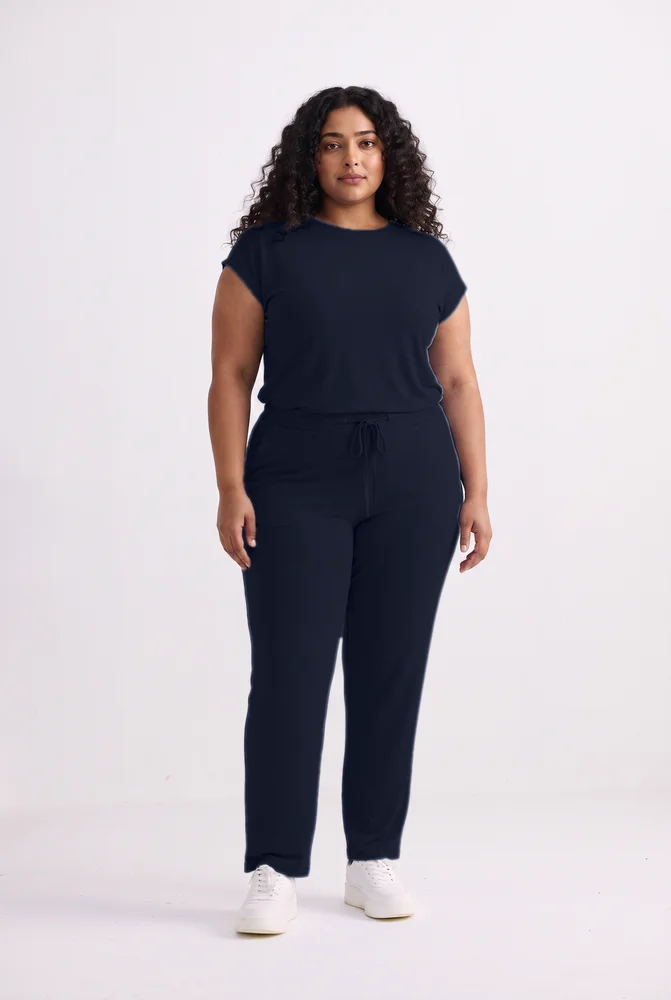 Relaxed Tee Set In Navy 3