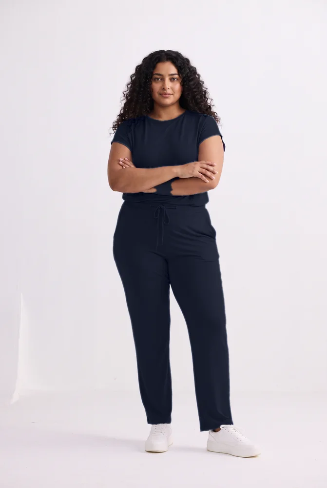 Relaxed Tee Set In Navy 4
