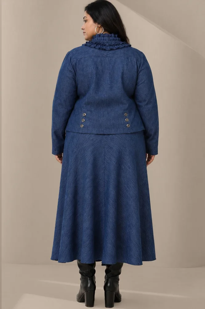 GLORIA DENIM JACKET WITH TIA DENIM SKIRT 4