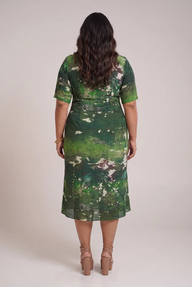 Sage Ruched Dress 2