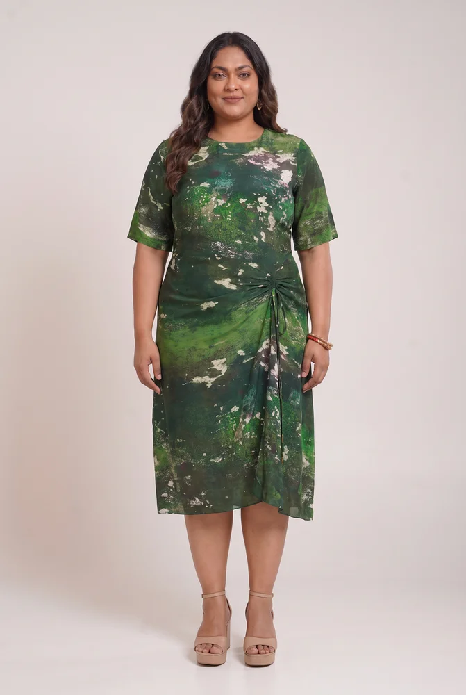 Sage Ruched Dress