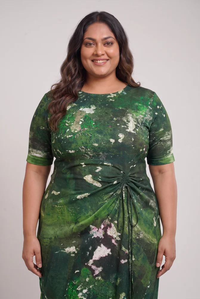 Sage Ruched Dress 3