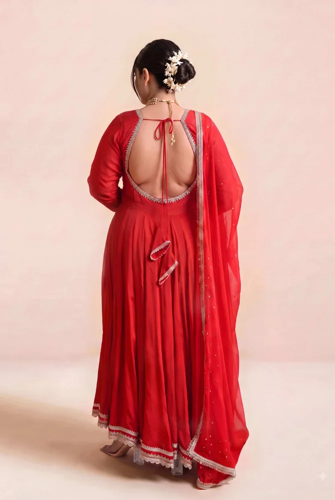Aadhya chinon anarkali set 4