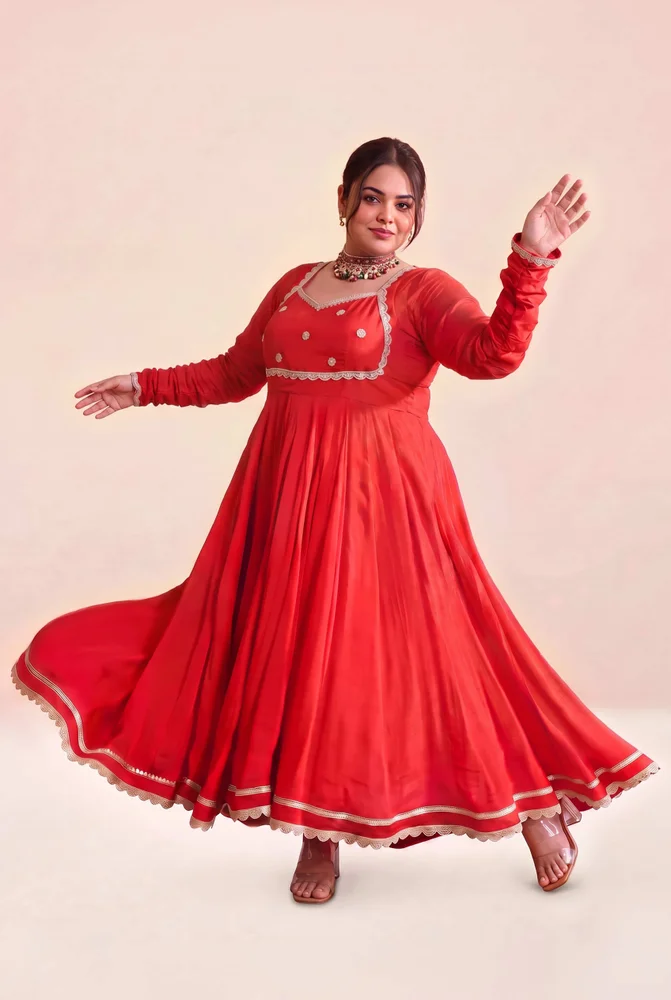 Aadhya chinon anarkali set 3