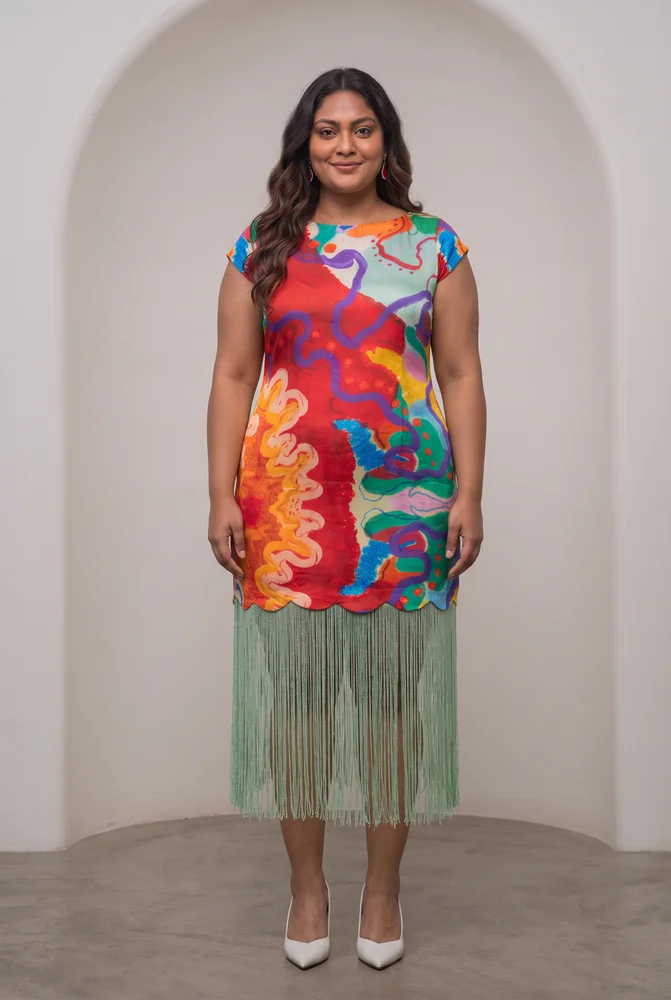 Alya Fringe Dress