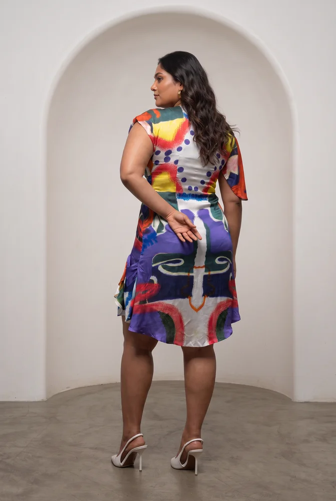Varen Draped Mini Dress 4