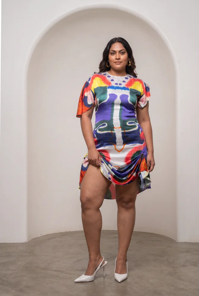 Varen Draped Mini Dress