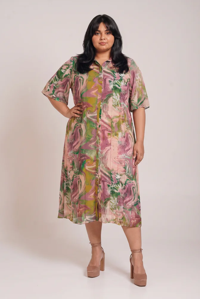 Ira Pleated Dress